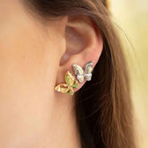 Brinco Borboleta - Banhado a Ouro - Hipoalergênico